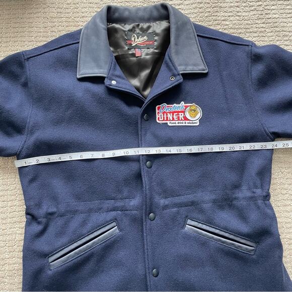 Dehen Vintage Wool and Leather Navy Jacket Size XL - Picture 10 of 13